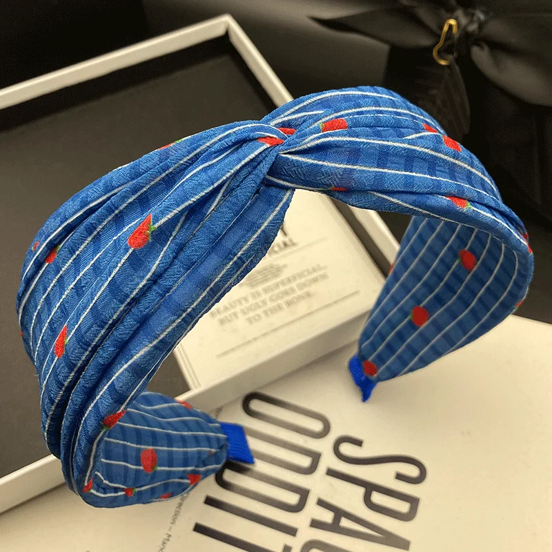 

Vintage printed hairpin headband female high sense adult headdress wide edge pressure hair wash Headband
