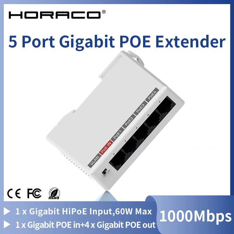 extensor-poe-gigabit-de-5-portas-horaco-1000m-repetidor-poe-vlan-para-rede-din-rail-eee8023af-at-plug-play-para-nvr-camera-ip-ap