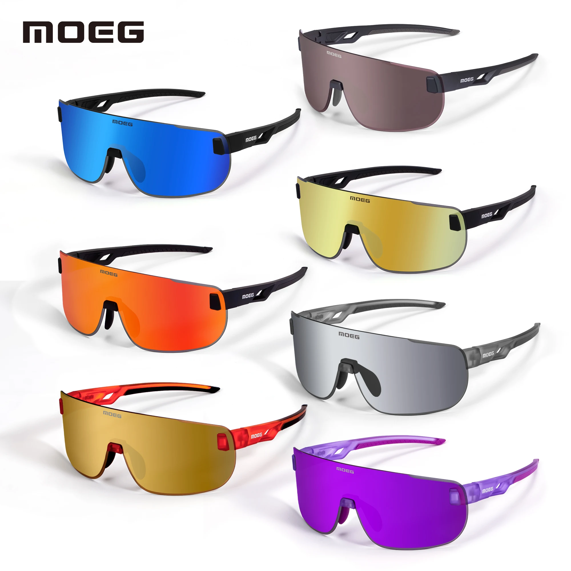 

MOEG New Arrival Outdoor Sports Glasses Mountain Cycling Running Eyewear Sunglasses MTB Bicycle Goggles
