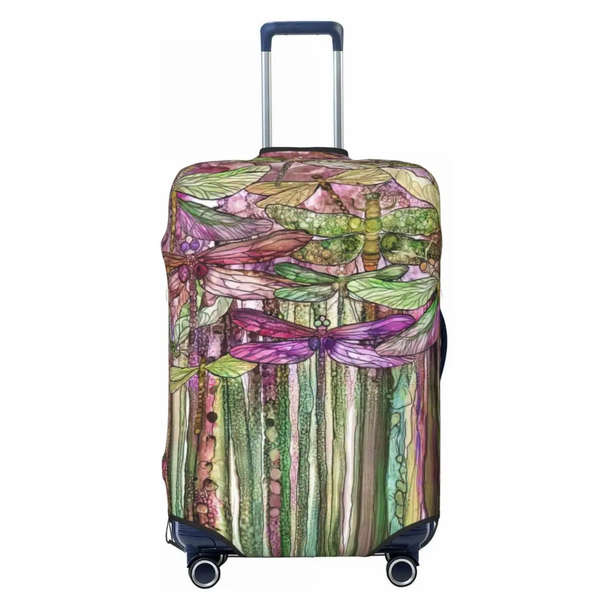 

Dragonfly Bloomies Print Luggage Protective Dust Covers Elastic Waterproof 18-32inch Suitcase Cover Travel Accessories