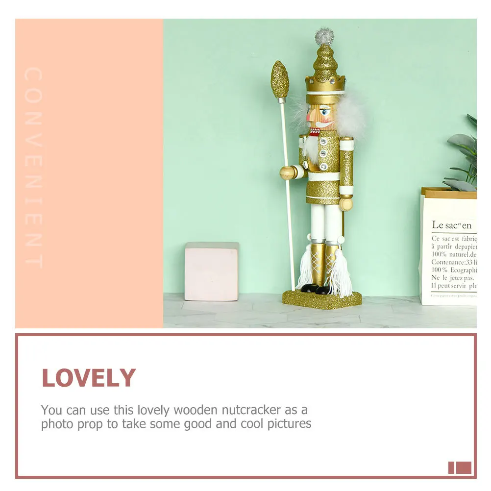 

Charming Wooden Nutcracker Xmas Ornament Desktop Christmas Soldier Craft Home Office Car Garden Decor Gift Wood Xmas Nutcrackers