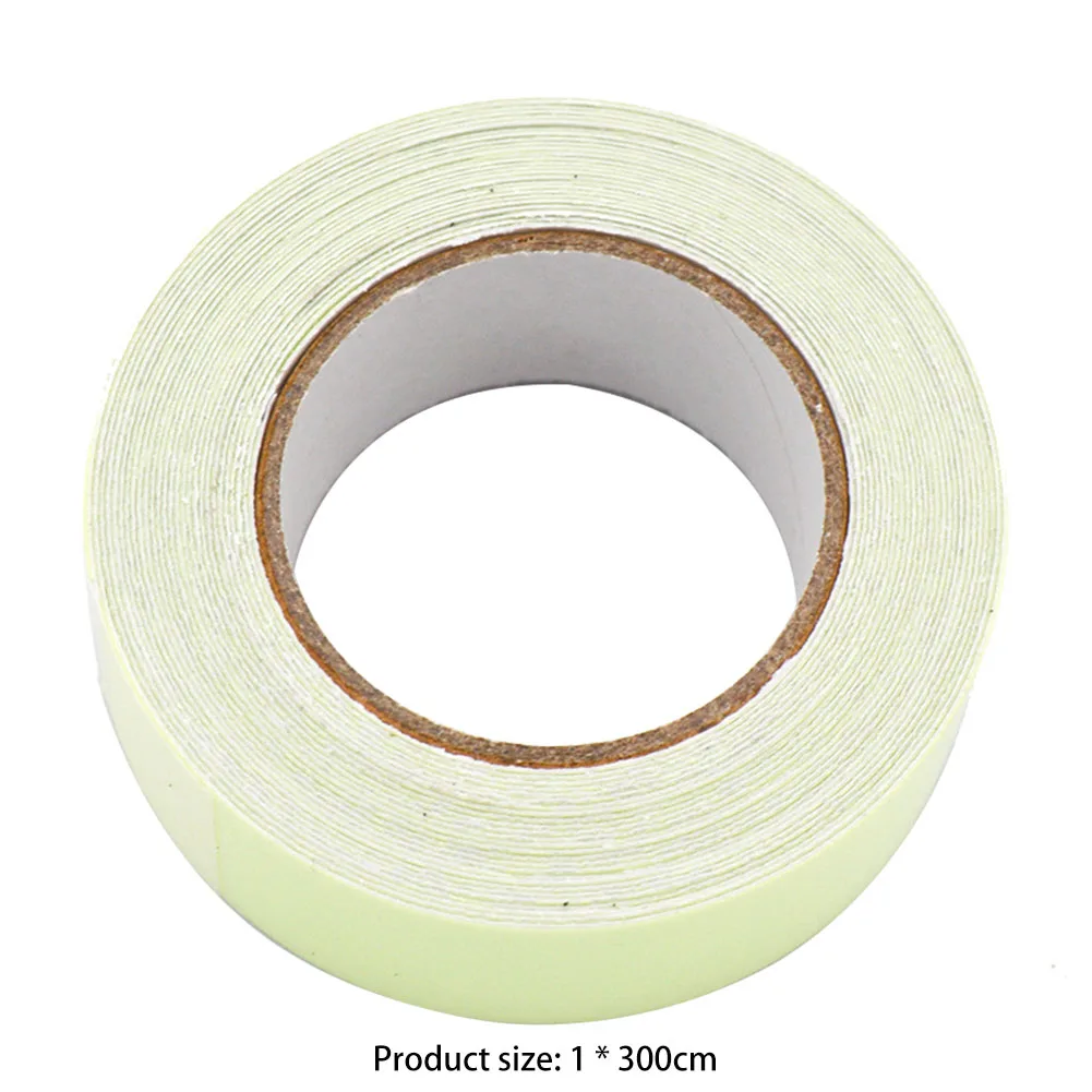 Removable Glow in The Dark Tape Fluorescent Tape 1cmx300cm Neon Tape Waterproof High Visibility for Theatres Staged & Dark Areas