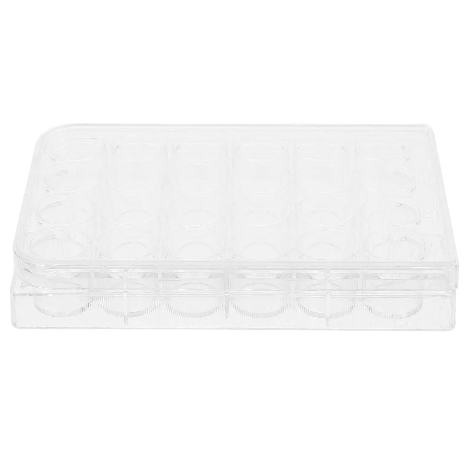 

2pcs 24-Well Cell Culture Plate For Lab Tissue Culture Tray With Lid Reaction Plates Experimental Analysis Accurate Hole