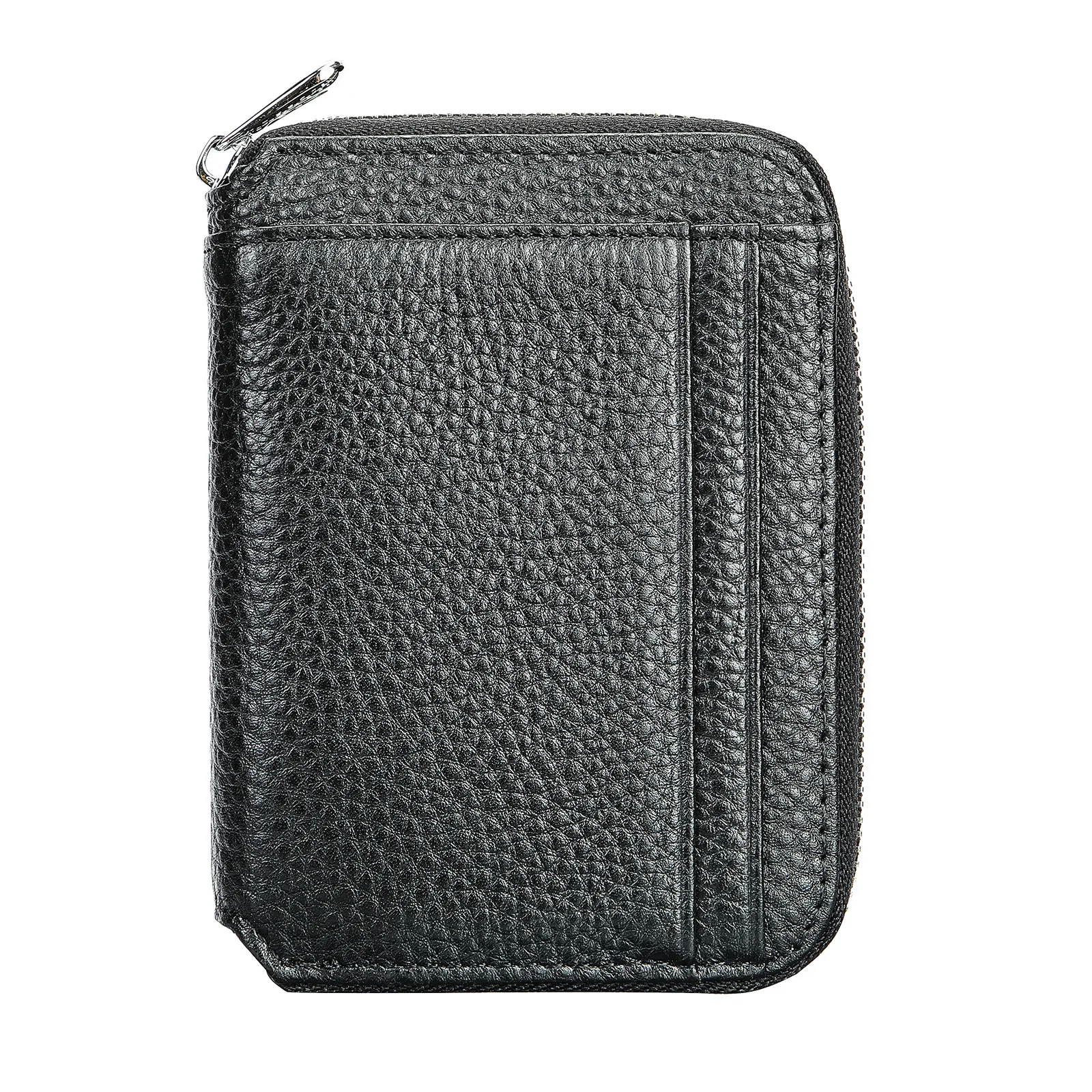 New Arrival Genuine Leather Card Holder Wallet Men Women Large Capacity Multi Card Slots Mini ID Window Coin Pocket Purse