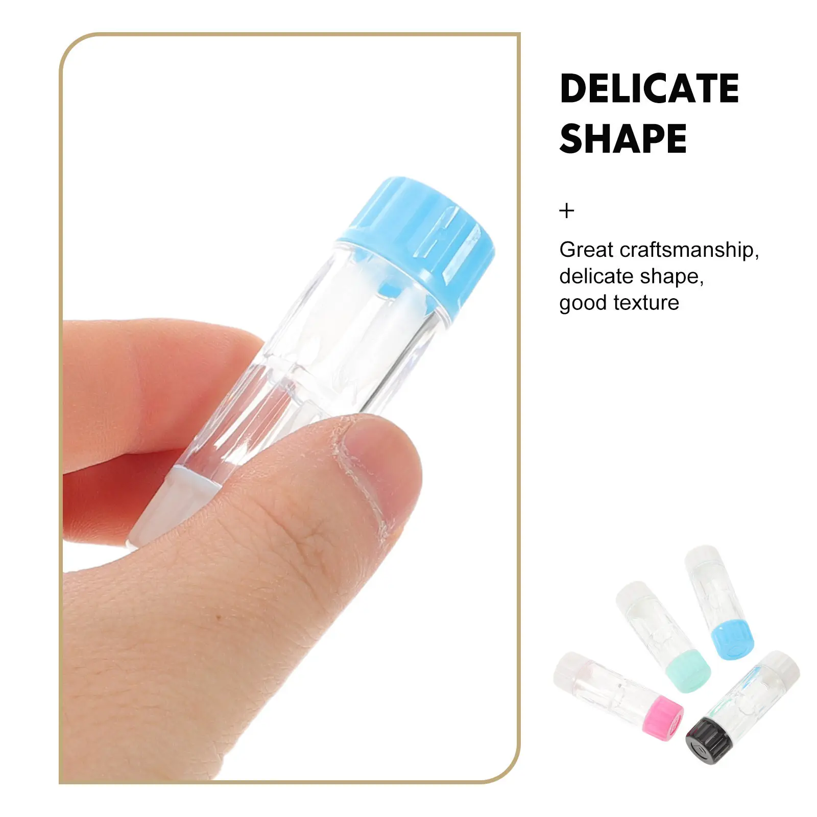12Pcs Portable Double Compartment Lens Barrel Case for Outdoor Travel Storage Secure Rgp Hard Material Contact Lenses Case Lens