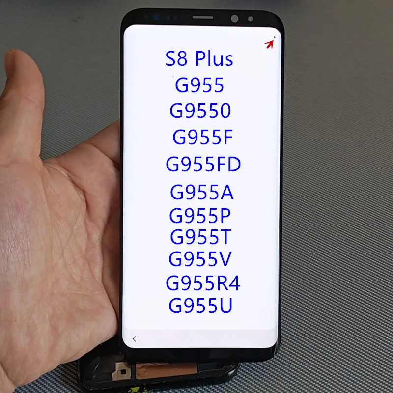 Écran tactile AMOLED incurvé de 6.2 pouces pour Samsung S8 Plus G955 G955f, ensemble de numériseur d'écran tactile LCD, pièces de rechange