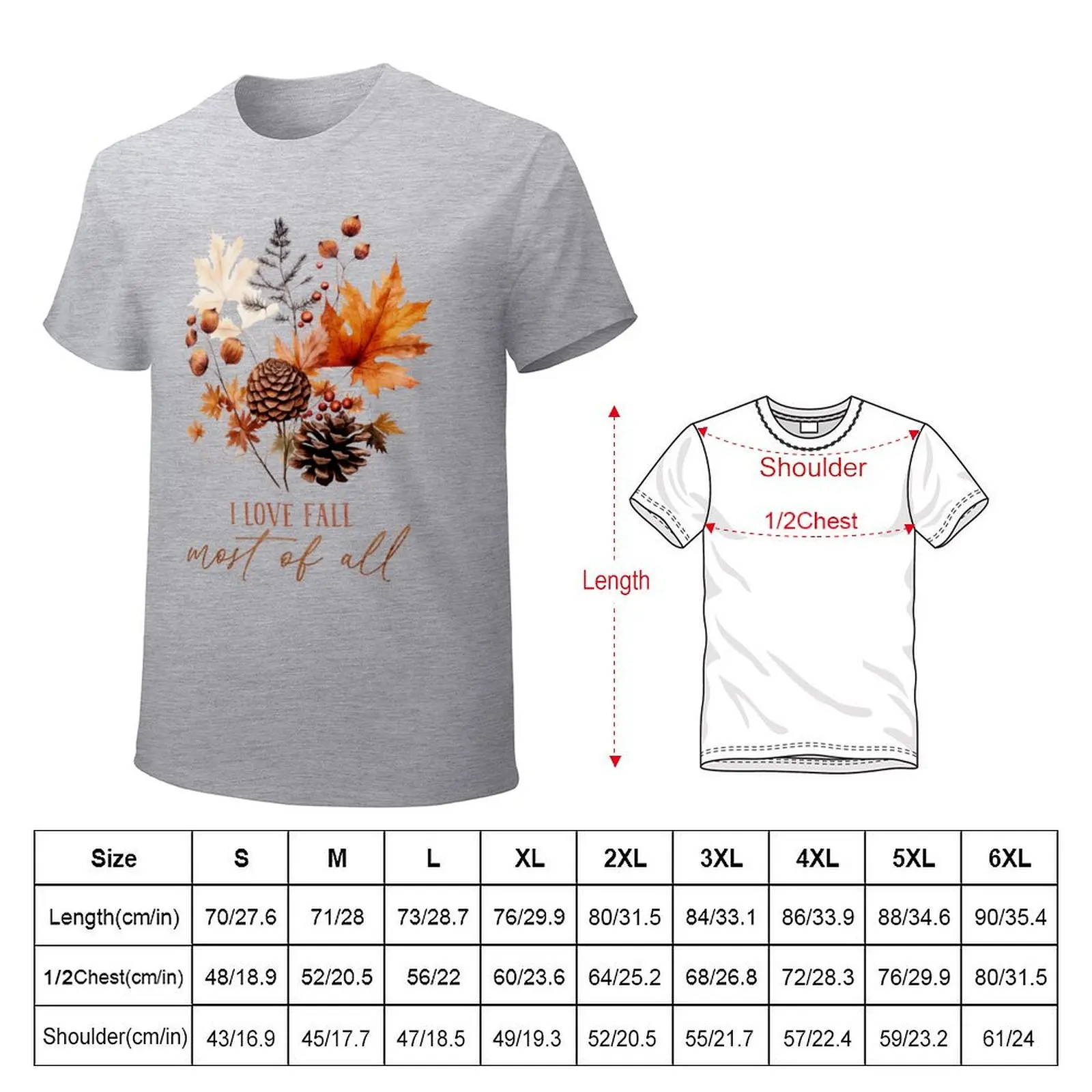 An autumn bouquet T-shirt heavyweights quick drying mens t shirts casual stylish