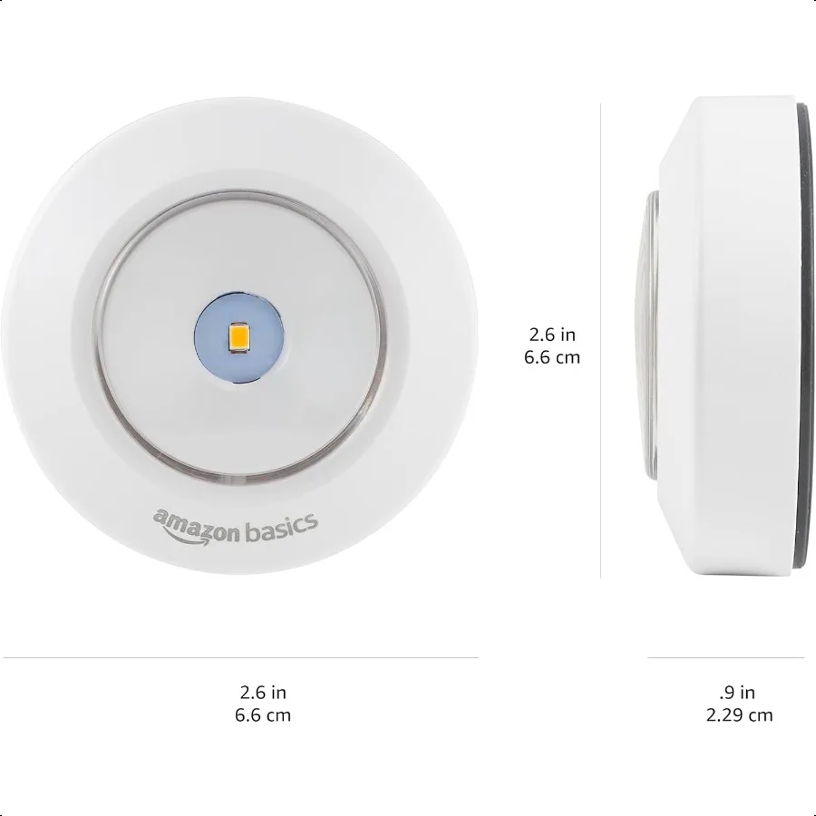 أضواء عفريت LED تعمل بالبطارية 50 لومن 2 حزمة عصا إضاءة على أضواء تحت الخزانة مثالية لخزائن المطبخ C