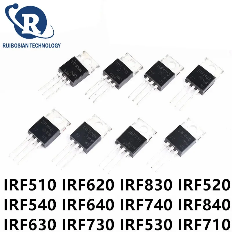 Piezas IRF510, IRF520, IRF540, IRF640, IRF740, IRF840, IRF630, IRF630N, IRF510N, IRF540N, IRF520N, IRF530N, IRF730, IRF710, IRF620, nuevo