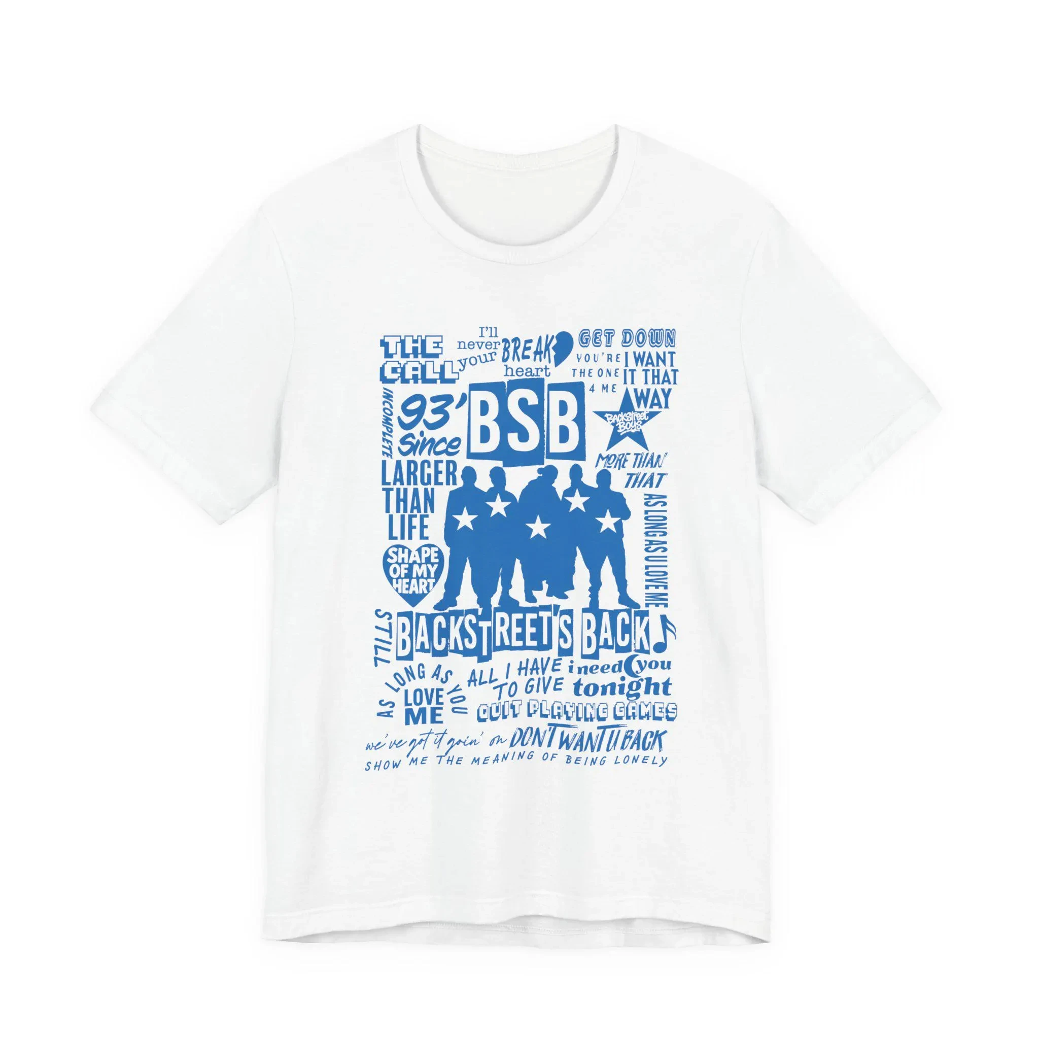 Backstreet Boys Tour American Boy Band BSB Fan Tshirt Gift Unique Portrait Printed Tops Women Men Cotton Nostalgia Classics Tees