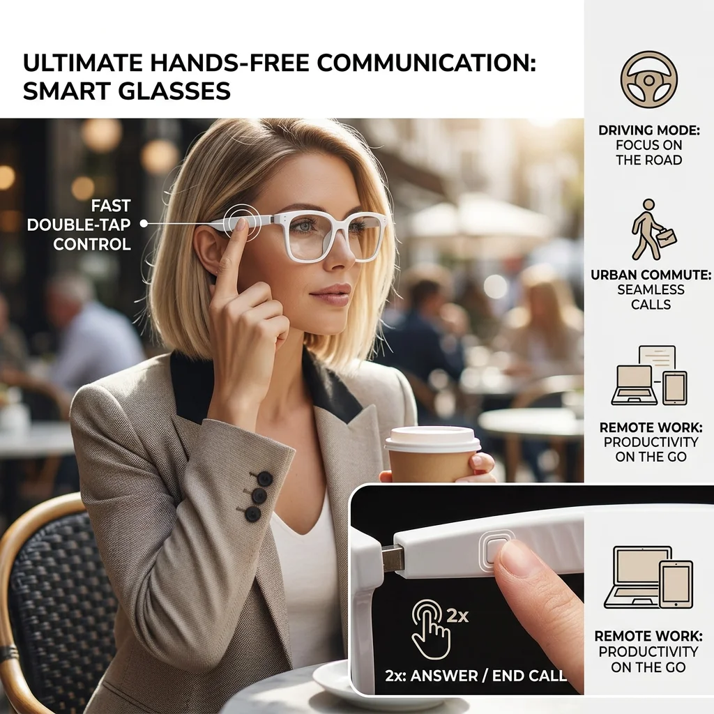 SENBONO 2026 AI Translation Smart Audio Glasses feor Men 100+ Languages Translator Bluetooth Call Music Play Sunglasses for Men image 4