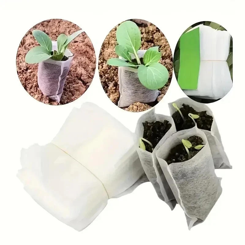 500 pcs/bag Non woven seedling bag Plant planting bag Nutrition bag Horticultural supplies 8*10cm