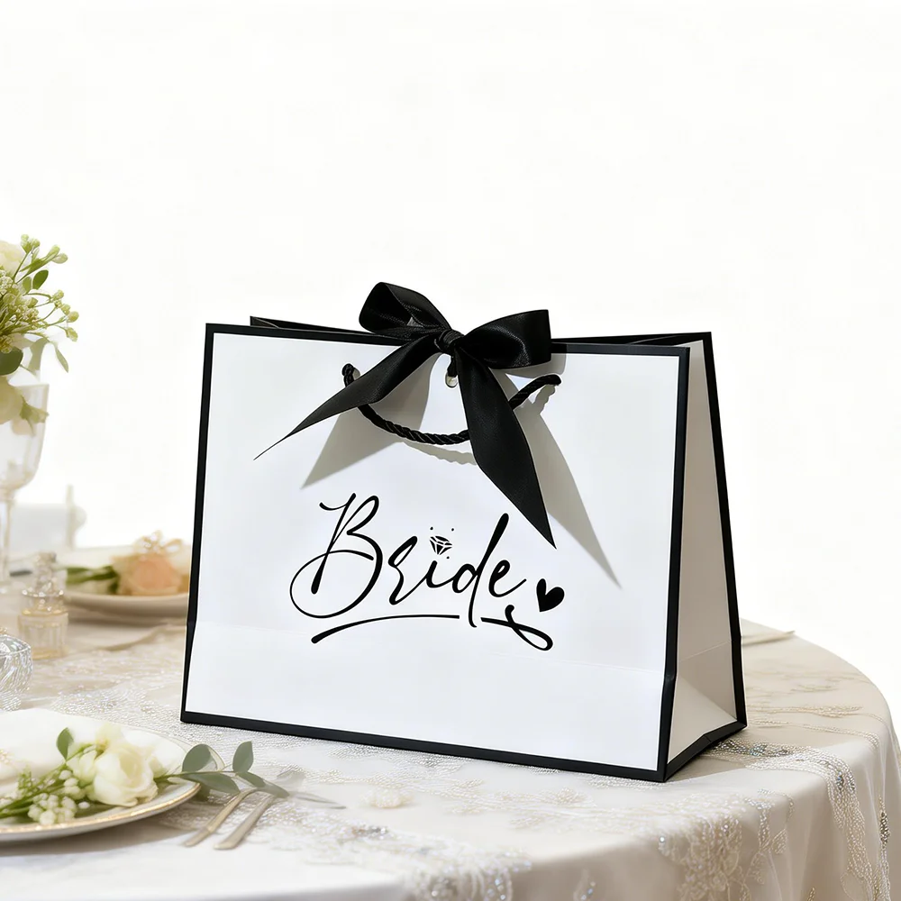 1 Stück Brautgeschenktüte, Hochzeitsgeschenktüte für das Brautteam, Brautjungfern-Geschenktüte, Brautparty-Zubehör, Hochzeitsdeko – Detail 3