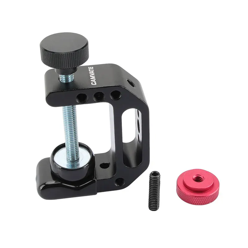 CAMVATE Universal C-Clamp Support Clamps With 1/4"-20 Thread Screw Mount For Microphone/Monitor/Flash/Video Light/LCD Mounting