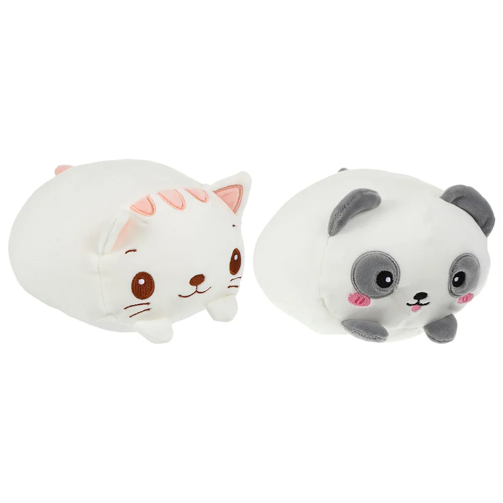 

2Pcs Adorable Animal Pillow Soft No Deformation Stuffed Plaything for Kids Room Living Room Decoration