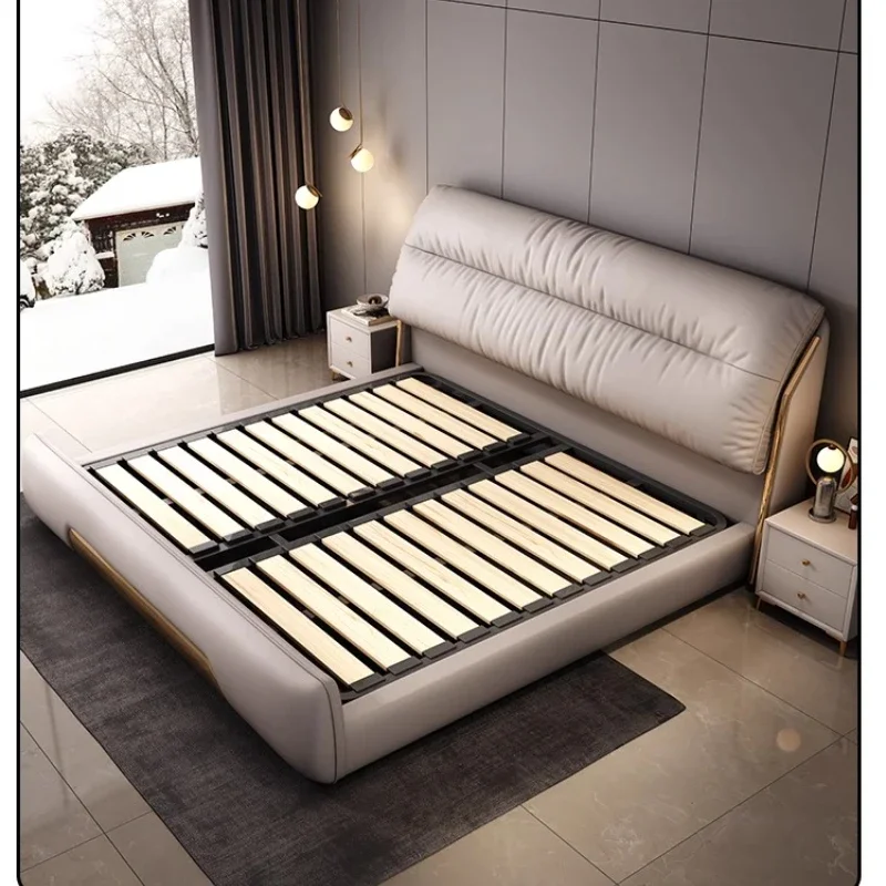 

Двуспальная кровать, роскошная спальня для девочек, полностью безопасная, для свадьбы, современная мебель, спальная платформа, экономия места, деревянная кровать, King Size