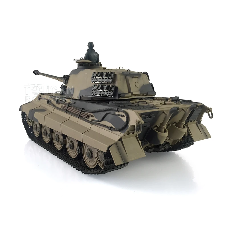 Henglong 2.4G 1/16 7.0 Plastic German King Tiger 3888A Barrel Recoil RTR RC Tank Smoke Effect Infrared Battle TH19734-SMT7