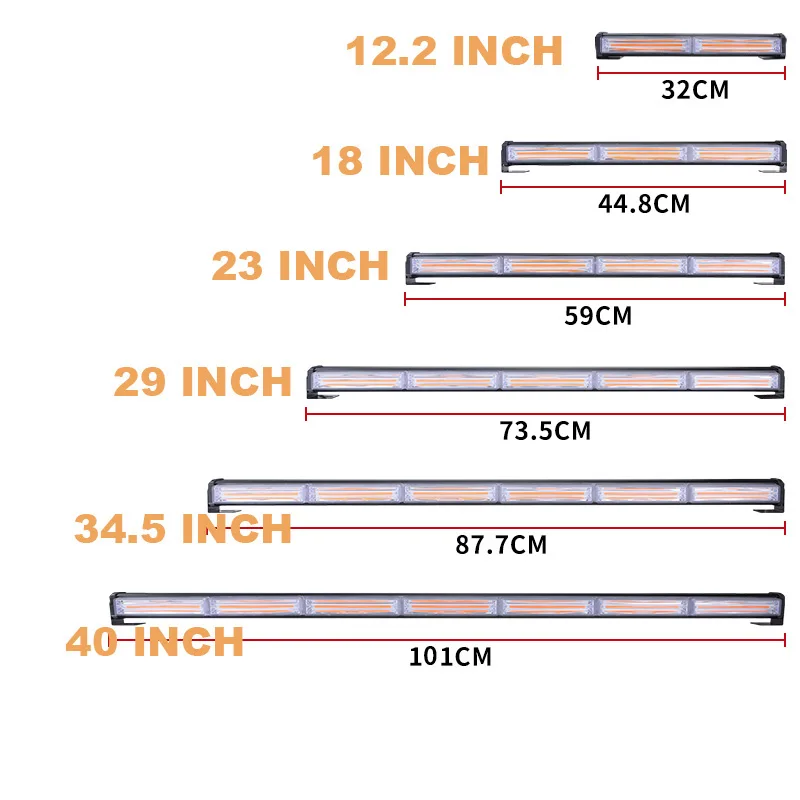 12-24v controle sem fio cob luzes estroboscópicas automotivas vermelho azul branco polícia barra de luz estroboscópica aviso baliza de emergência estroboscópio