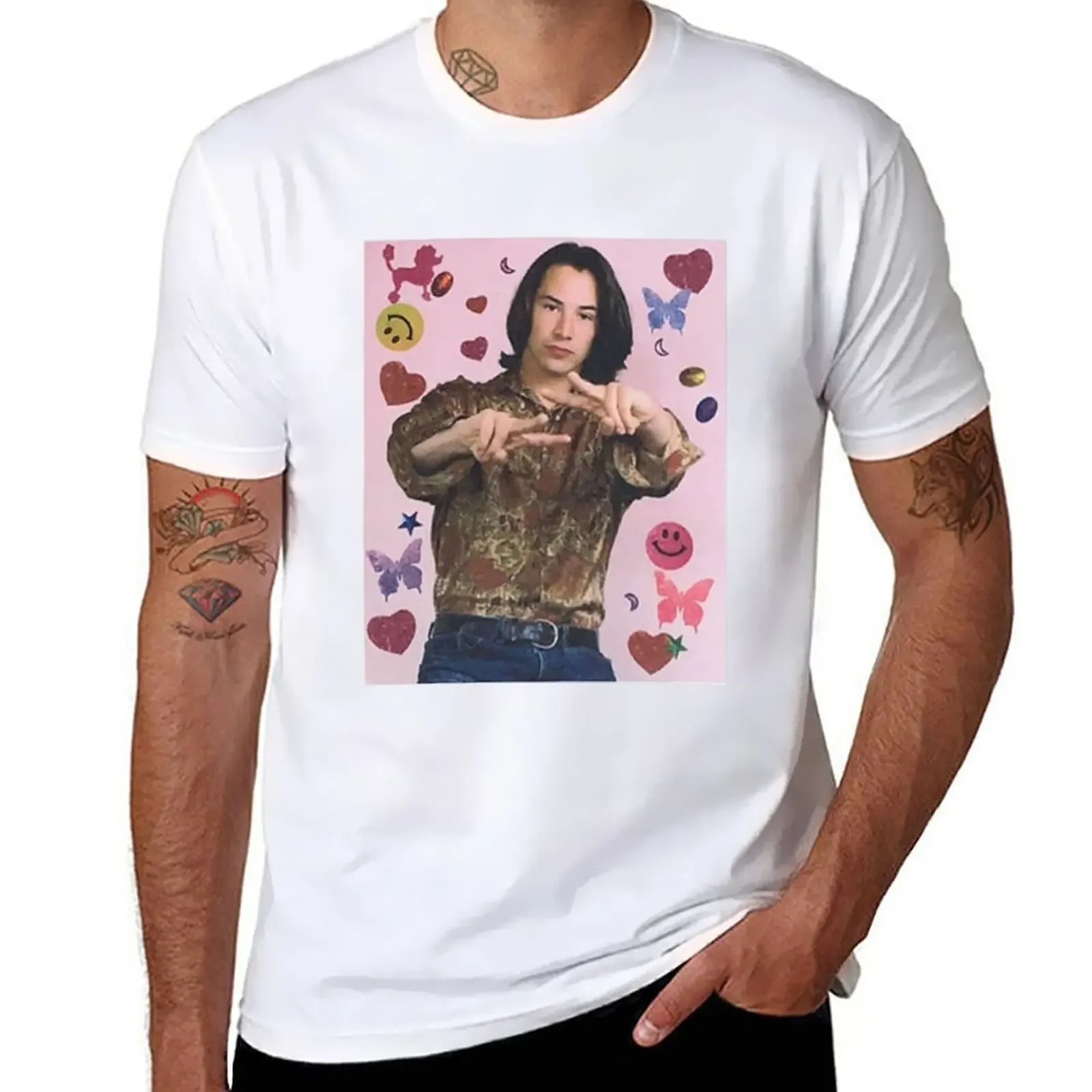 Keanu Reeves ICONIC 90s Teen Mag T-Shirt blanks blacks mens t shirts pack