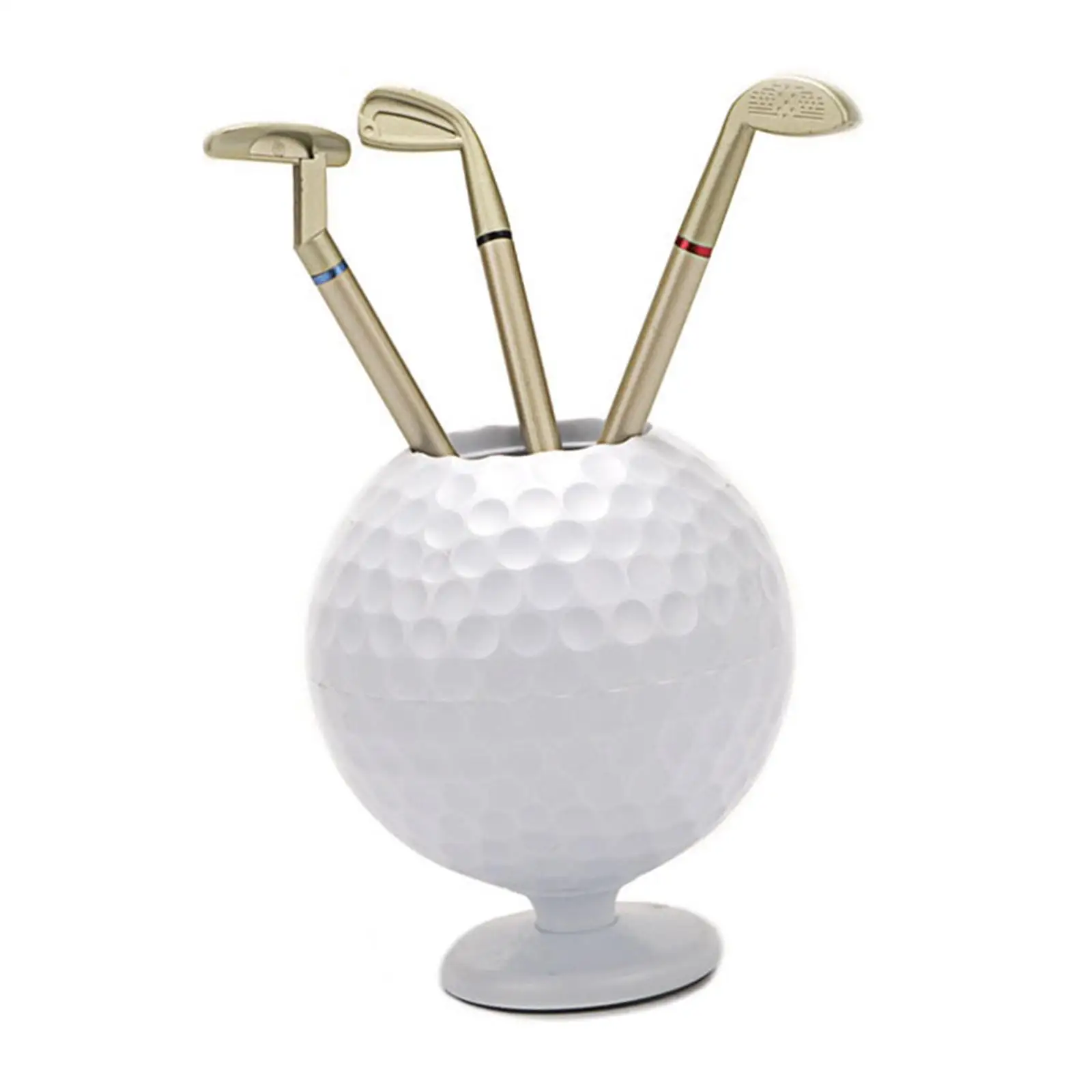 Smooth Plastic Golf Ball Pen Cup Holder Multifunctional Pencil Organizer for Home Office School Decor Setup
