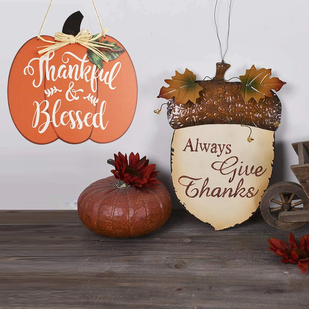 

Pumpkin Decorations Thanksgiving Day Hanging Plaque Fall Thanksgiving Day Hanging Decor naments Door Decorative Board Home
