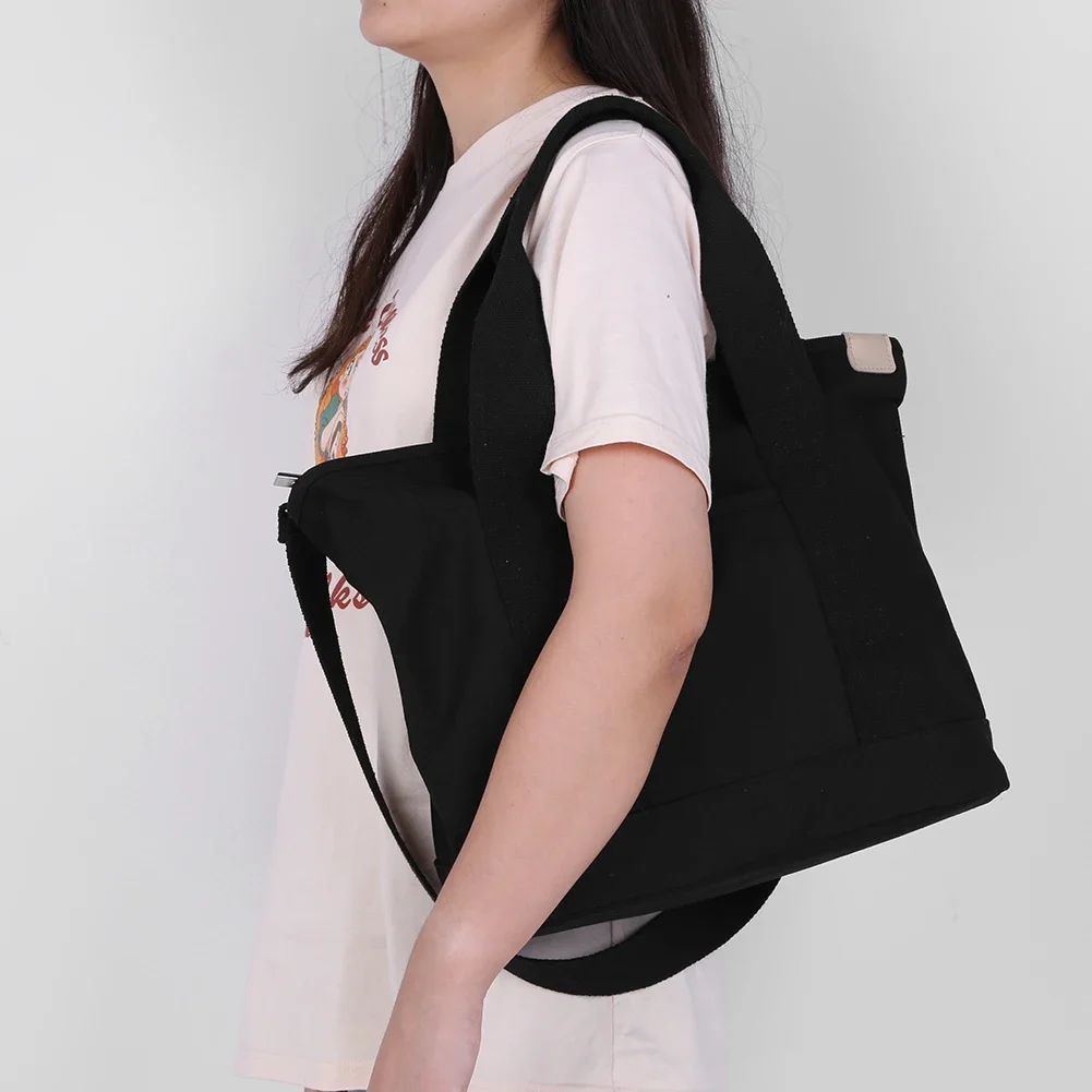 

Women Retro Shoulder Bag Lightweight Top Handle Bag Multi Pocket Vintage Satchel Bag Travel Holiday Bag