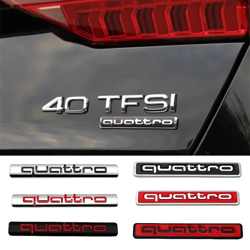 Car Rear Trunk Sticker for Audi Quattro Emblem S4 B5 A4 B6 A3 A5 A7 A6L Q3 Q5 Q7 S3 S5 RS3 RS5 RS6 R8 TT B8 8P 8V C7 Accessories