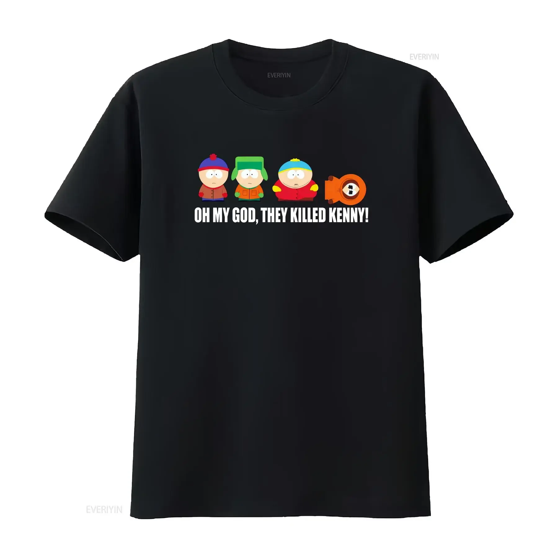 Oh My God They Killed Kenny Funny T Shirt Cartoon Stan Cartman Kyle vintage Washed graphic Versatile Casual homme Soft