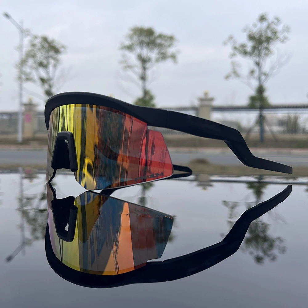 العلامة التجارية مصمم المتضخم الدراجات النظارات الشمسية للرجال مرآة الدراجة نظارات الرجال الذكور الدراجات نظارات Oculos UV400