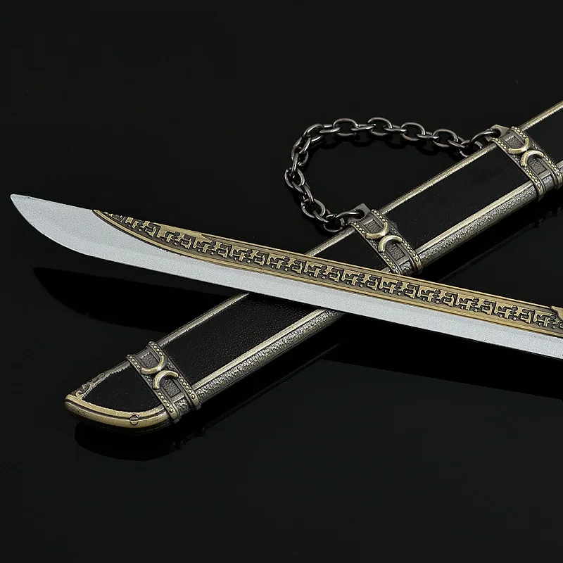 Miecz Samurajski 22cm/8.66in Perła Eclipse Rekwizyty Broń Cosplay Anime Gadżety Chłopiec Prezent Urodzinowy Trening Zabawka Sportowa Kolekcjonerski