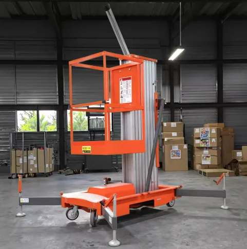 Customized High Quality 6m Compact Vertical Manlift Small Electric Aluminum Ladder One Man Lift For Painting Cleaning