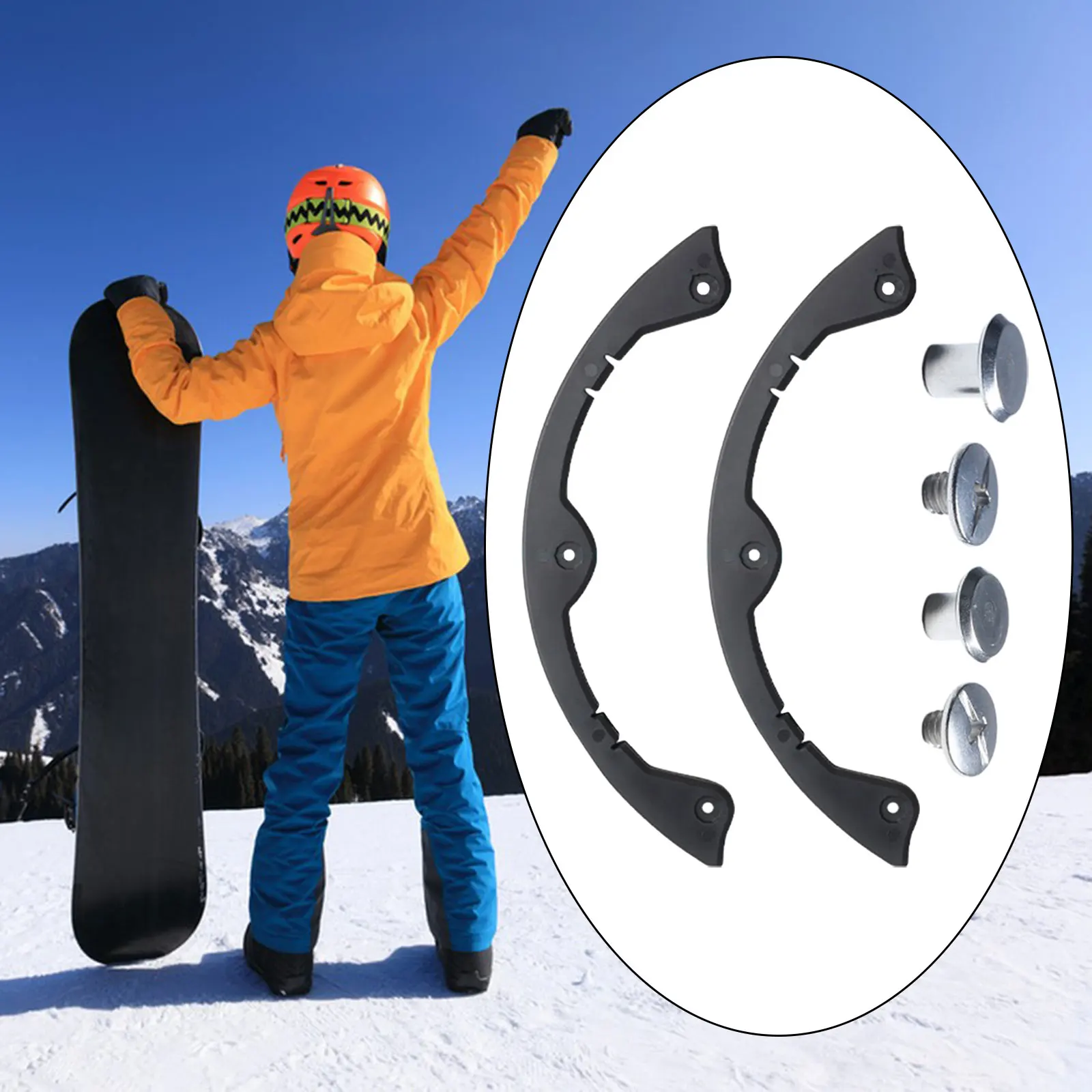 2Pcs Snowboard Protection Strip Edge Protector Durable Skateboard Deck Guard