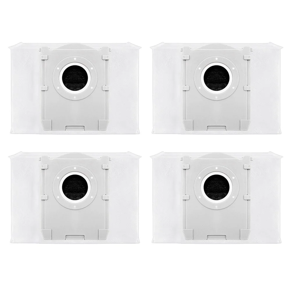 4 Pieces Vacuum Cleaner Bags for ECOVACS Robot Vacuum Cleaner with Efficient Dust Containment and Easy Installation