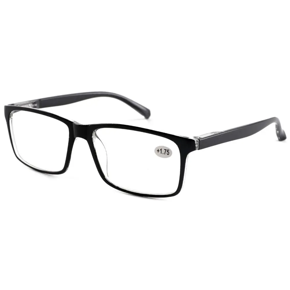 

PC Reading Glasses Decorative Glasses Black Anti Blue Light Eyeglasses Rectangle Anti Eyestrain Reading Glasses Men and Women