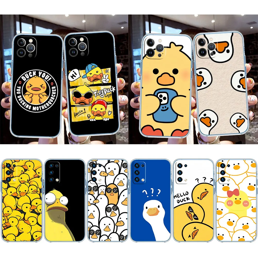 Funda de Teléfono con Dibujo Animado de Pato AR32 para Motorola Moto E13 E15 E20 E22 E22I E22S E30 E32 E40 E7 E7I G Plus Power Play Stylus G22 G14
