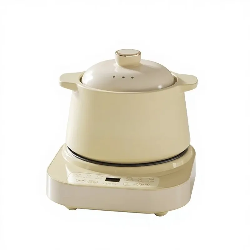 

Fully Automatic Electric Stew Pot Ceramic Soup PotFeatures LCD Display 3.17Q Capacity Household Health-Care Cooker 3-Year