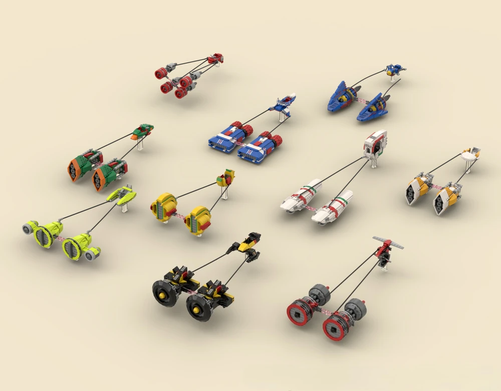 

Научно-фантастический фильм (ЗВЕЗДЬ BATTLE) Ultimate Podracer Bundle Series MOC Building Block, коллекция, развивающие детские подарочные игрушки