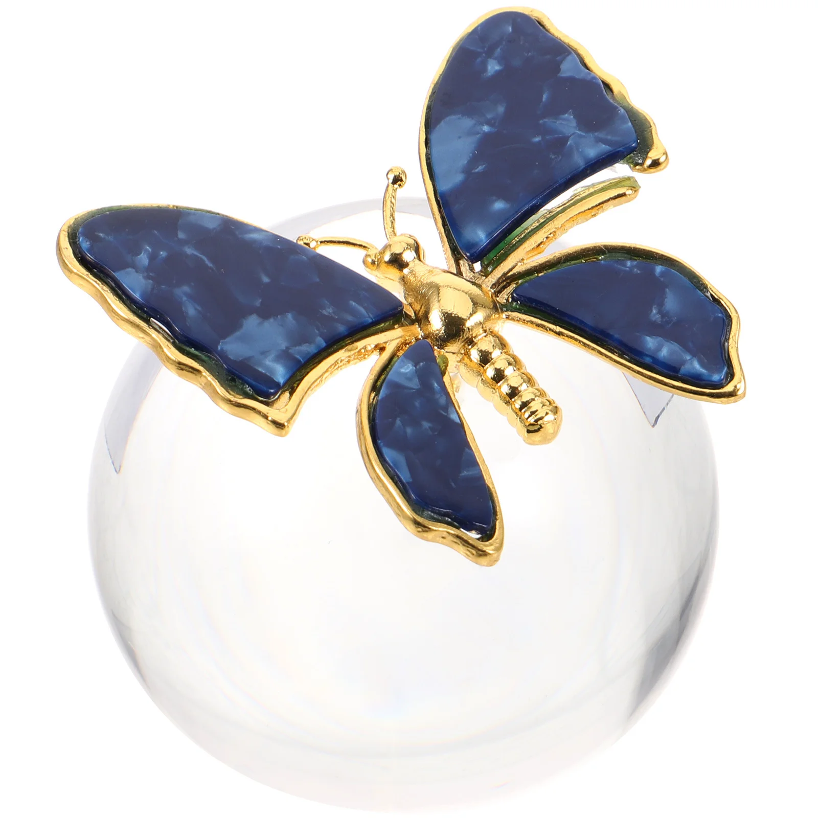 

Butterfly Crystal Ball Ornament Elegant Metal Crystal Sphere Home Office Desktop Decoration Sphere Ball Decor