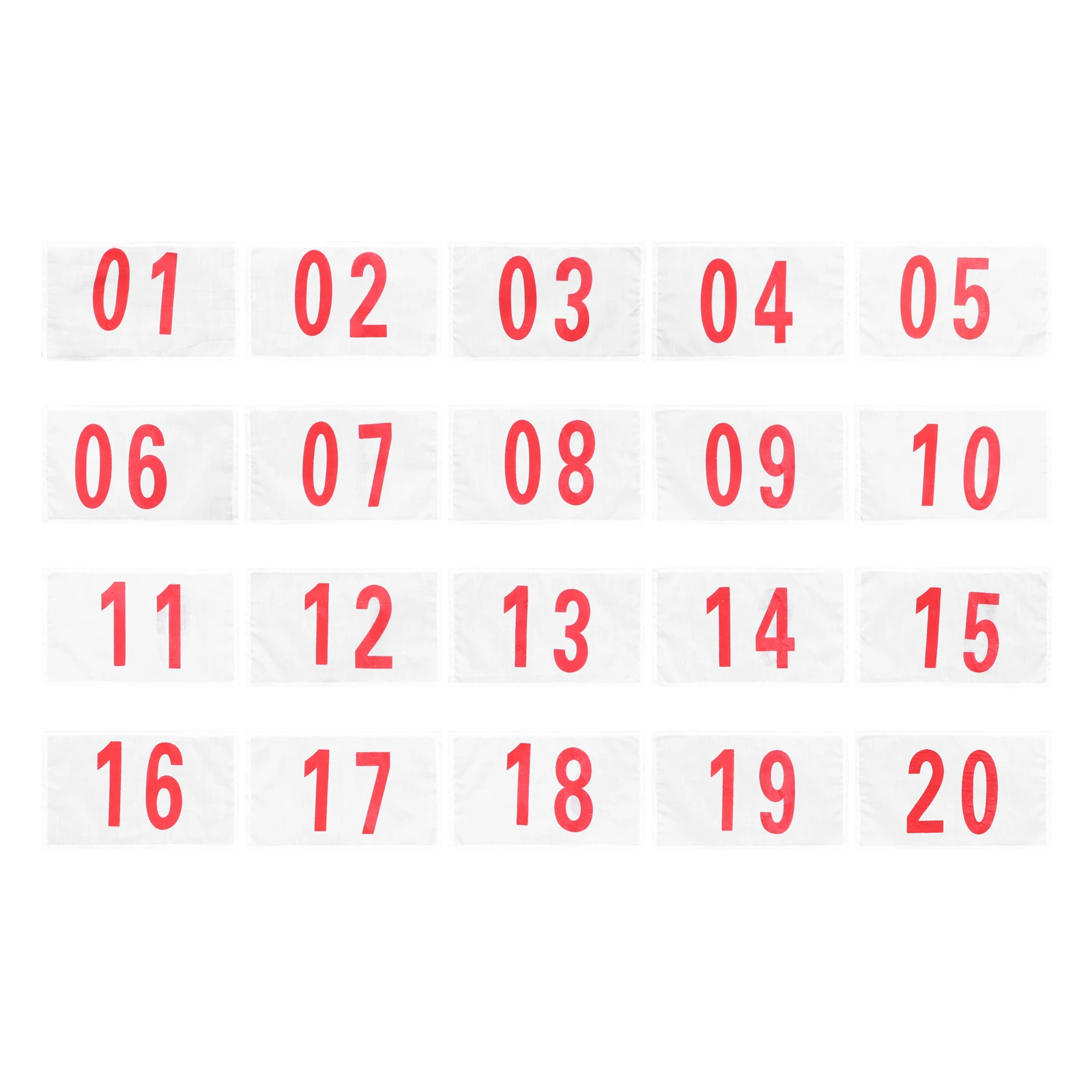 

20 Pcs Number Cloth Racing Runner Competitor Bib Numbers Sports Bibs with Running Race Competition Trash Can