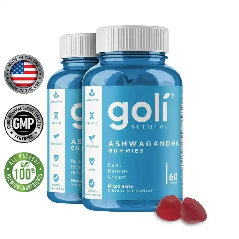 Ashwagandha con Vitamina D - Extracto de Raíz Premium - Vegano, Sin OMG - Sabor a Frutos Rojos