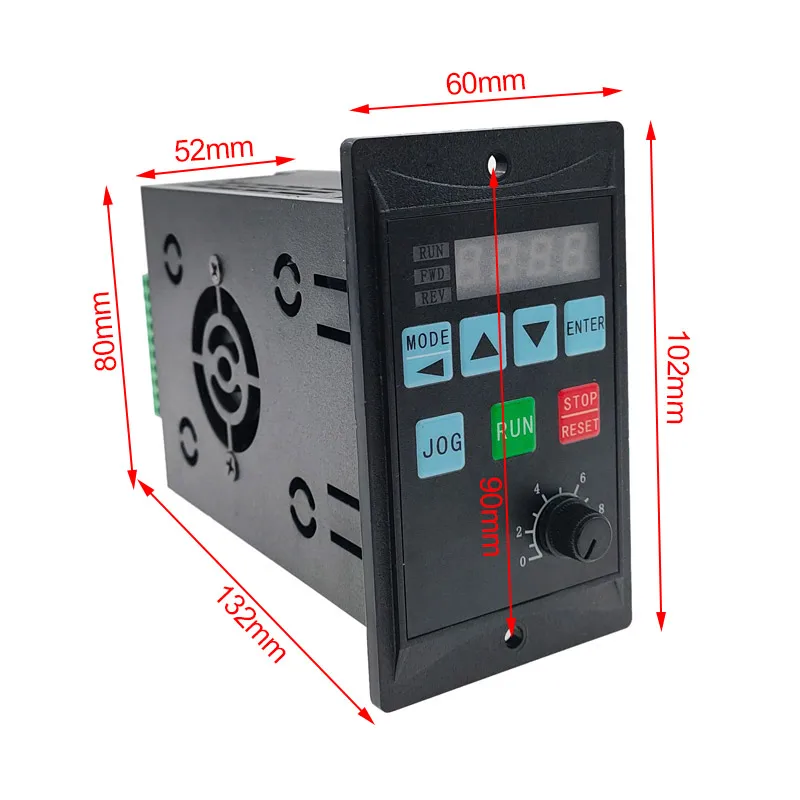 Frequency Converter Electric Inverter 1500W RS485 Add Motor Driver 0.75KW MCU Single Phase Input 220V 3-Phase Output 0.4KW 1.5KW