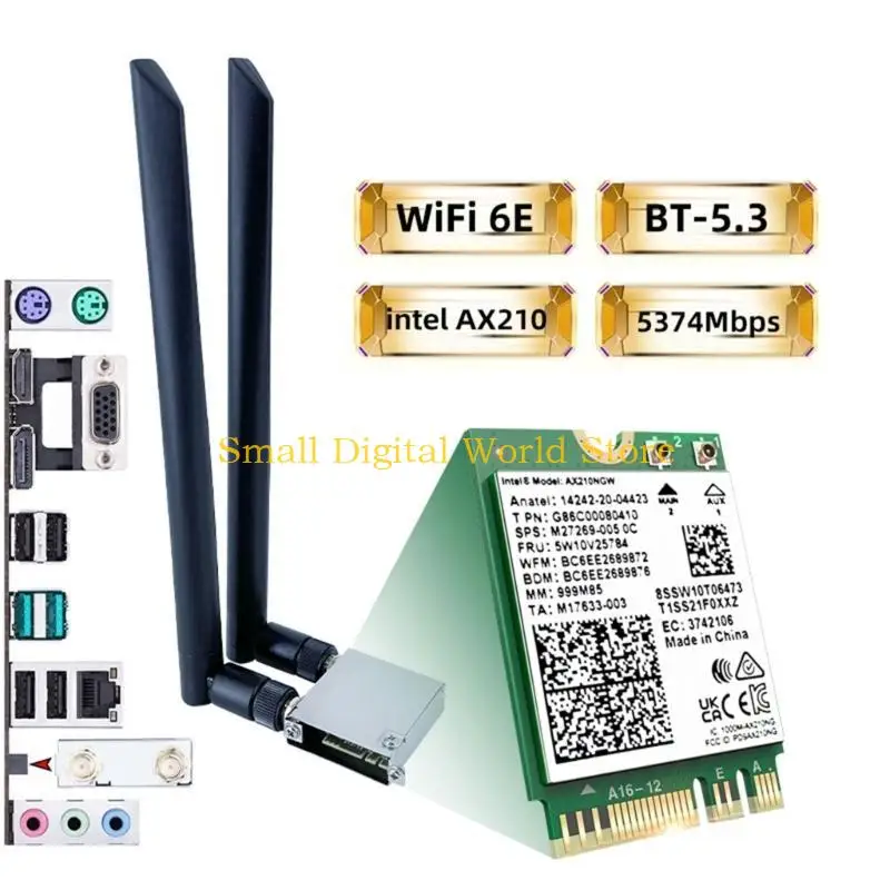 77UB WiFi6E Wifi Card AX210HMW Mini PCI-E Card AX210 HMW WIFI 6E Tri-band Wireless Adapter 5374Mbps