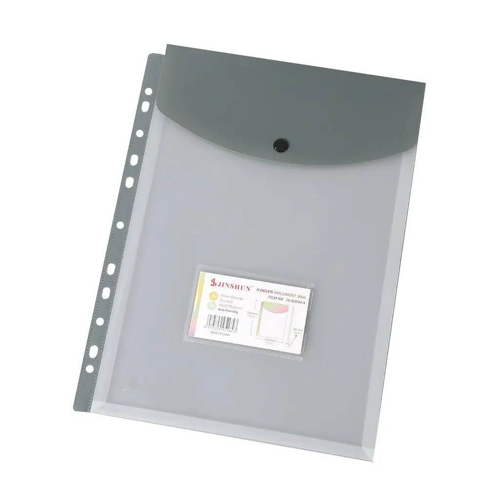 

6 шт. идеальные папки для папок из полипропилена, прозрачный карман для папок формата А4, большая емкость, этикетка с застежкой-кнопкой, школьные с отрывными листами