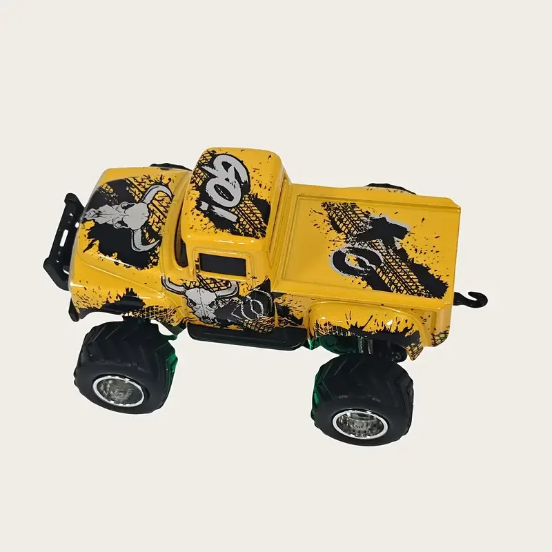 1:64 Mini Legierung Fernbedienung Auto Party Spielzeug Auto Geschenk Cool Skull Bull Graffiti Outdoor Spielzeug für Erwachsene Drei-Gang-Geschwindigkeit