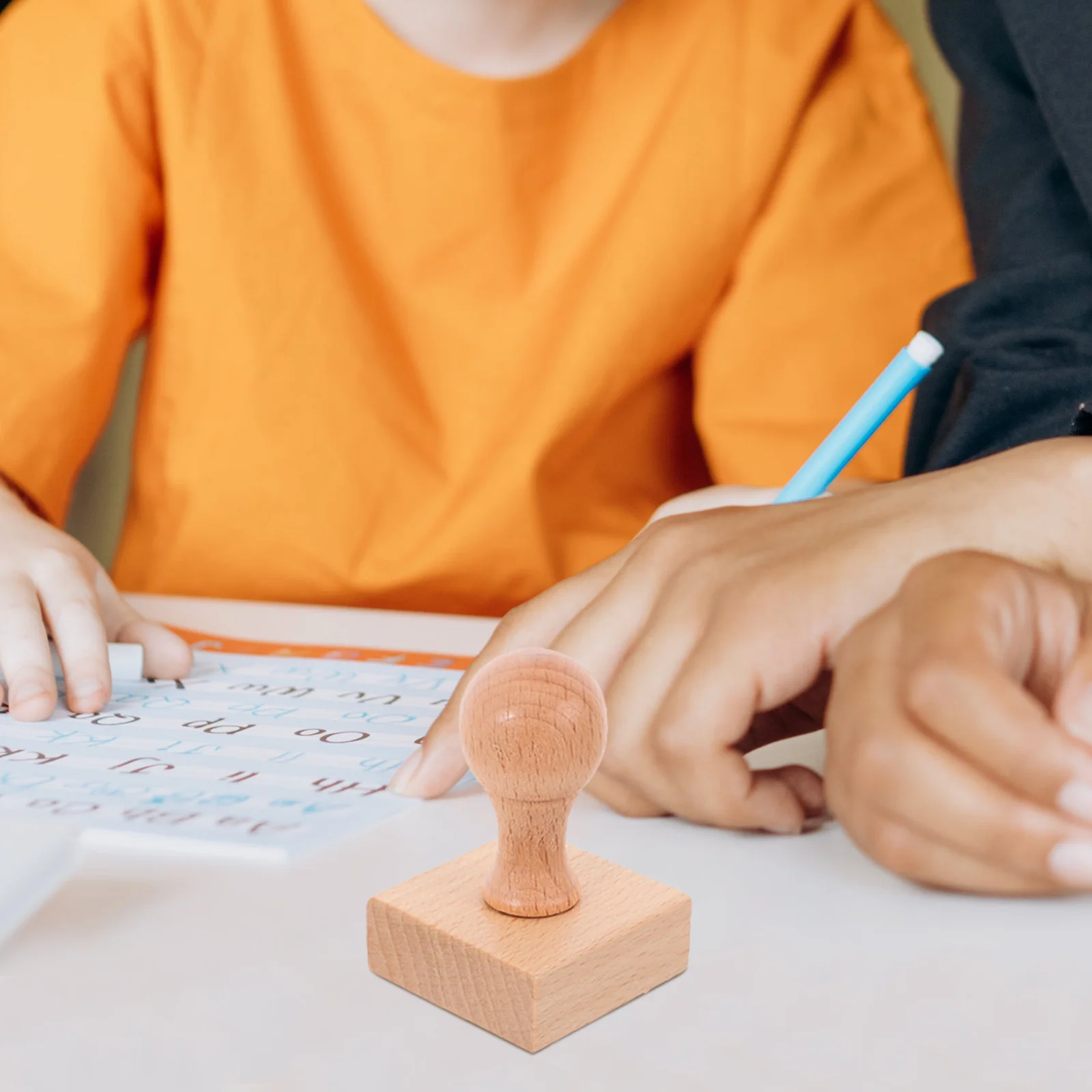 

2Pcs Creative DIY Wooden Stamps for Kids Crafting Embosser Stamp Art Projects Fun Classroom Activity Wooden Craft Stamp