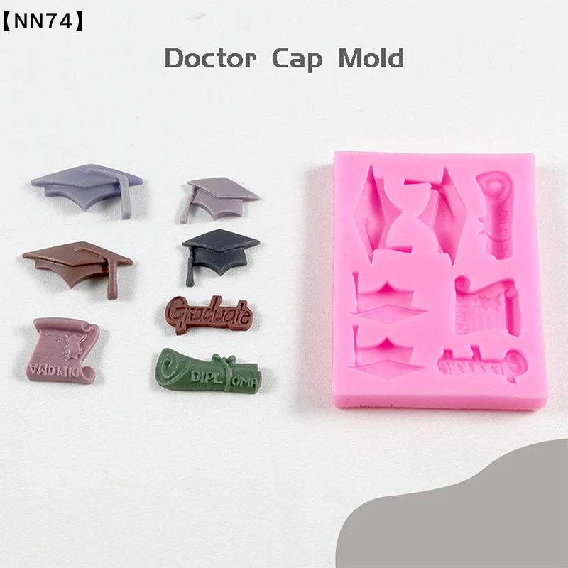 1Pc Graduation Doctor  Shape Silicone Mould DIY Cake Sugar Decoration Mold Sugarcraft Chocolate Fondant Dessert Baking Mold[J]