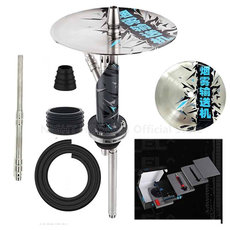 Stainless Hookah Set Shisha Narguile Cachimbas Sheesha Chicha Nargile Stem El Bomber Igla Aztec Hookah