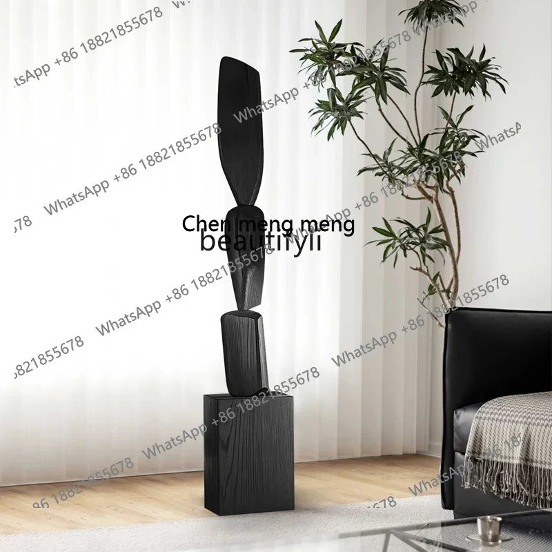 D178  Wabi Stillwind Abstract Sculpture Floor-to-Floor Ornament Model Room Living Room Entrance Decoration, Art Installation