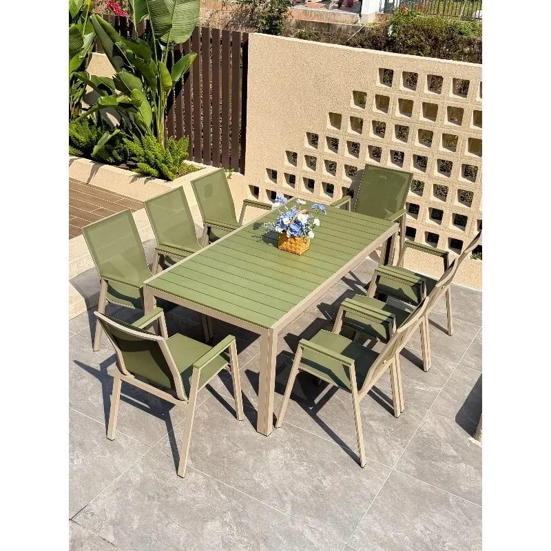 

Outdoor Garden Table Cafe Waterproof Sunscreen Table and Chair Outdoor Leisure Dining
