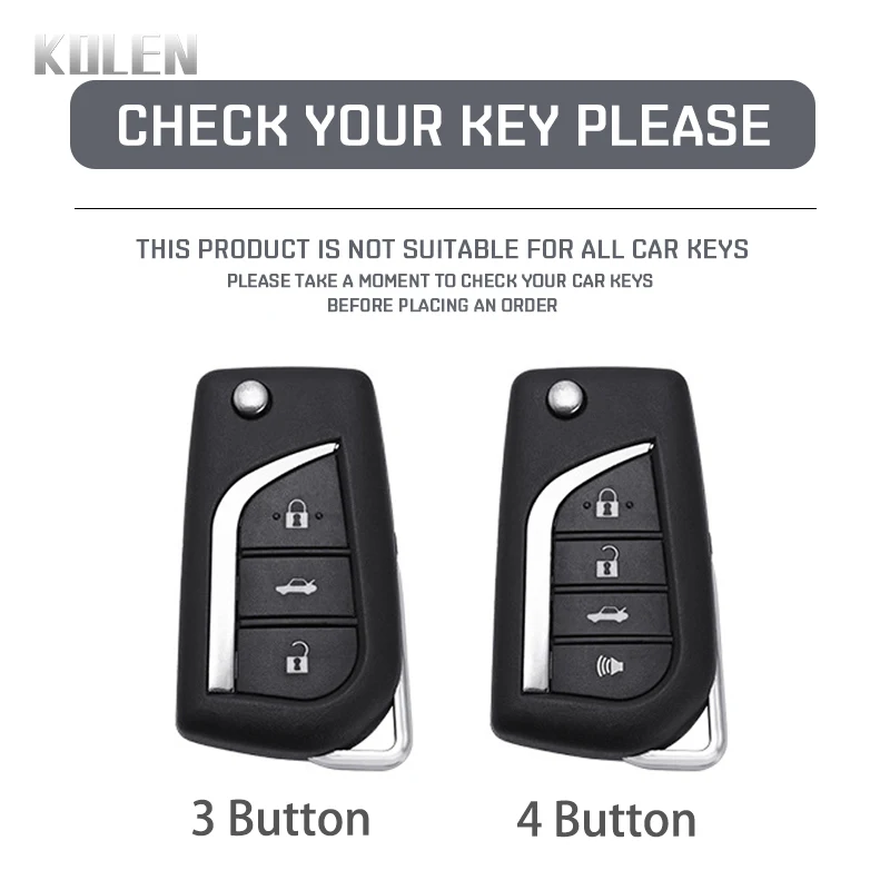 ABS Carbon Fiber Style Car Key Case Cover For Toyota Camry RAV4 Forturner Hilux Auris Corolla Avensis Verso Yaris Aygo Scion TC